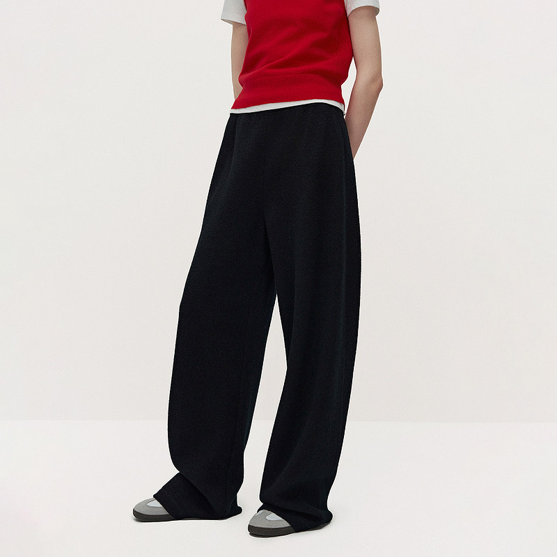 ochirly欧时力 绵羊毛莱赛尔毛呢长裤女通勤弯刀裤2024秋季新品,女装/女士精品,休闲裤,淘宝优惠券,粉丝福利购,淘宝优惠卷