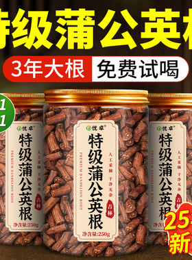 蒲公英根茶长白山天然野生中药材炒熟蒲公英根去火官方旗舰店正品