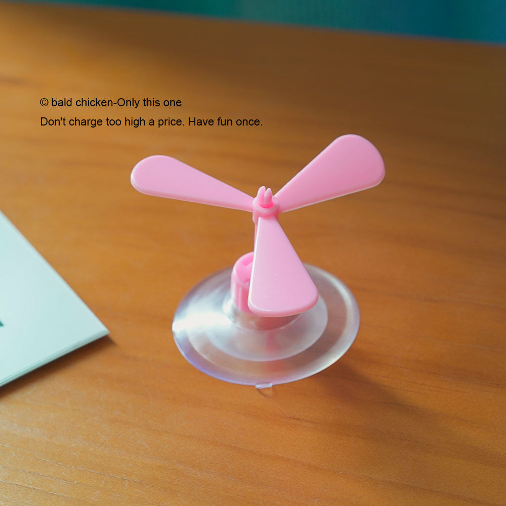 "没事做 那就给自己的头盔装饰一下吧" 吸盘竹蜻蜓 摆件