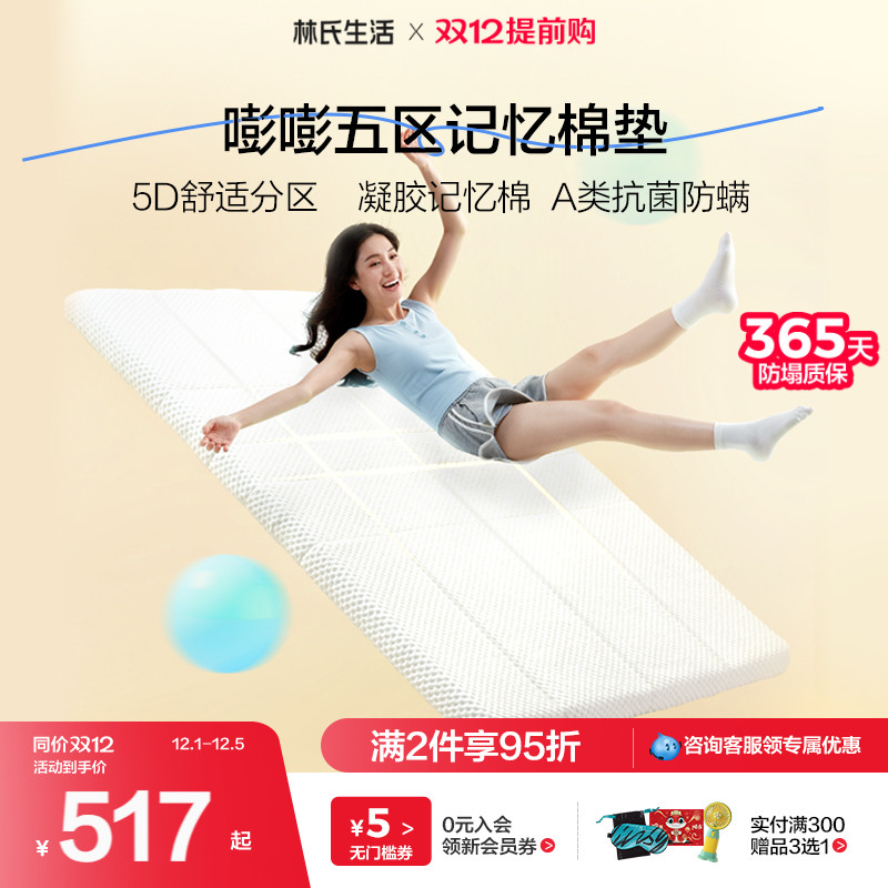 林氏生活分区记忆绵床垫