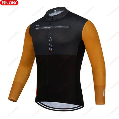 RAUDAX-Camiseta de manga larga de ciclismo para hombre, Top