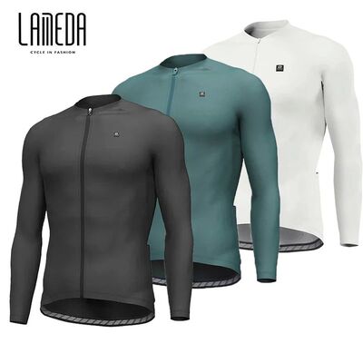 LAMEDA-traje de ciclismo para hombre, top de manga larga, tr