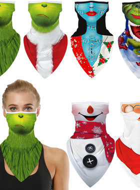 How Grinch Stole Christmas Santa Claus Snowman Cosplay Face