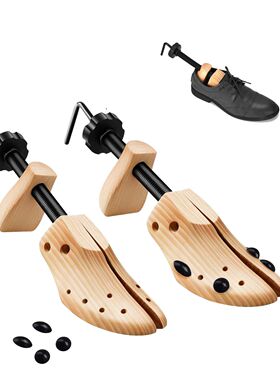 Repacego 1 Pc Wooden Shoe Trees Adjustable Shoe Stretcher Ex