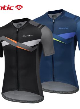Santic-Camiseta de manga corta de ciclismo para hombre, cami