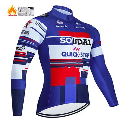 QUICK STEP-Jersey de ciclismo para hombre, chaqueta térmica