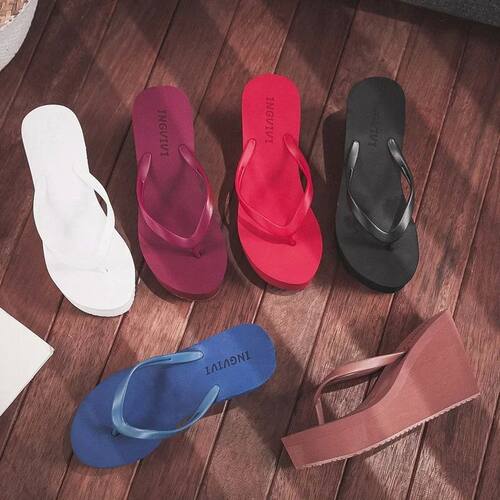 Womens Shoes Comfort Summer Women Wedge Platform Slippers Ou