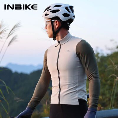 INBIKE-Jersey de ciclismo para hombre, ropa térmica de lana