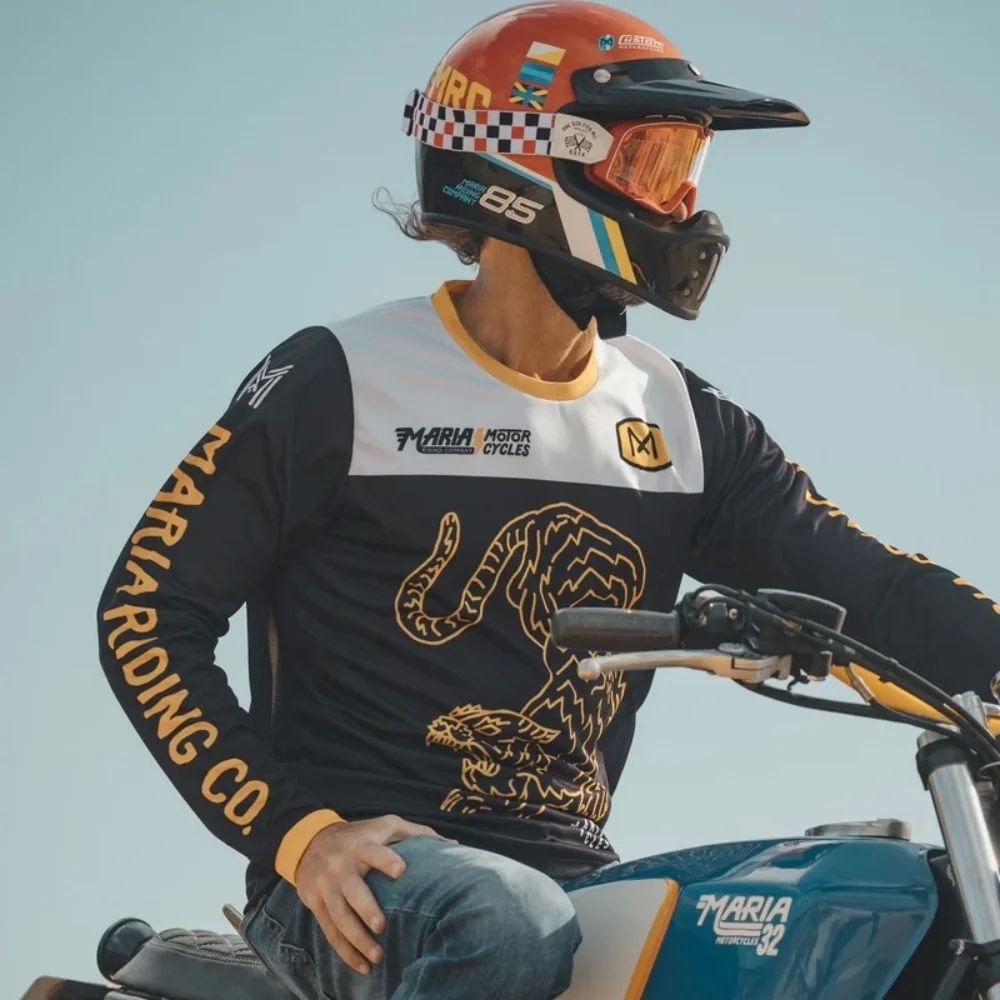Camiseta de Motocross a cuadros Maria, ropa de ciclismo, MTB