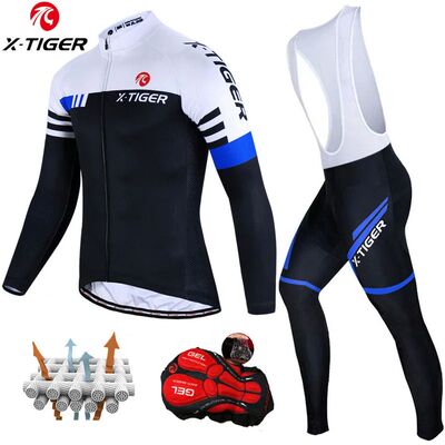 X-tiger-Conjunto de ropa de ciclismo para hombre, jersey de