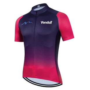 Vendull-Camiseta de Ciclismo para Hombre, Maillot de manga c