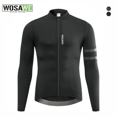 WOSAWE Reflective Jersey Spring Autumn Men's Cycling Jersey