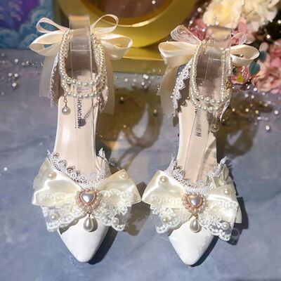 White Bridal Shoe Wedding Shoes for Women Luxury Designer Ma