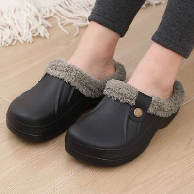 Comwarm New Fuzzy House Slippers For Women Men Winter Waterp