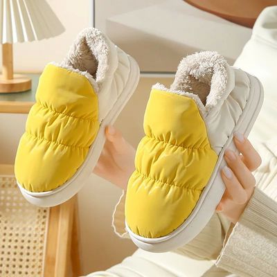 Indoor Slippers Women Winter Warm Flats Soft Fluffy Men Casu