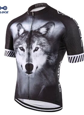 KEMALOCE Ropa Ciclismo Hombre Lobo Pro unisex Jersey Ciclism