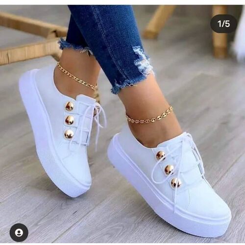 Platform Casual Sport Shoes Women's Plus Size 43 Lace Up Sne