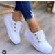 Size Casual Shoes Sport Lace Platform Women Plus Sne