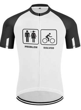 Ropa de ciclismo para hombre, camisa divertida de manga cort