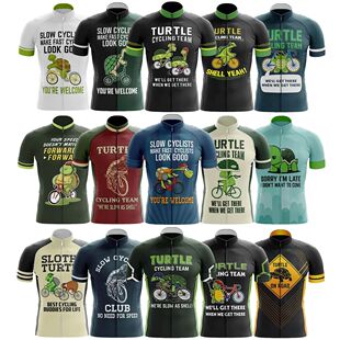 Turtle Cycling Team Jersey para hombre, Maillot reflectante