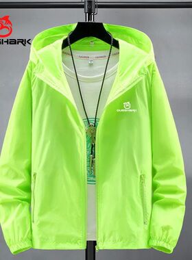 Queshark-Chaqueta de ciclismo reflectante UV para hombre y m