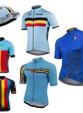Camiseta de ciclismo del equipo nacional de Bélgica para ho
