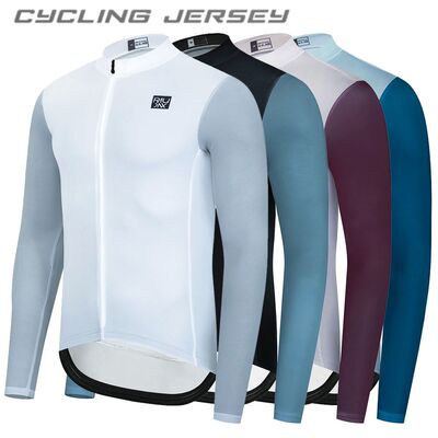 Raudax Maillot de ciclismo de manga larga, ropa de carreras,