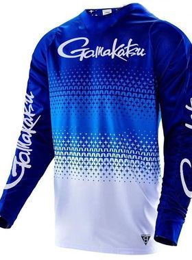 Camiseta de manga larga para motocross, Jersey azul para bic