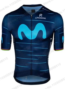 Movistar-maillot de Ciclismo profesional para Hombre, Ropa t