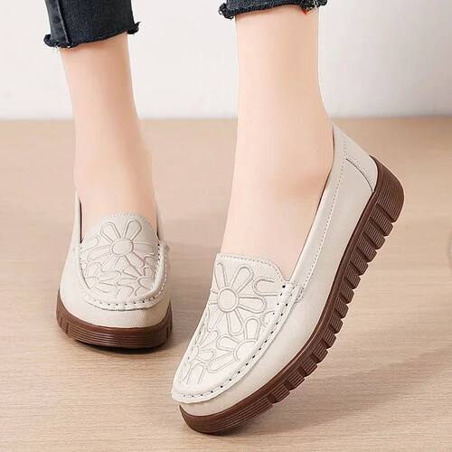 Women's Shoes Slip-on Loafers Ladies Casual Shoes Platform W