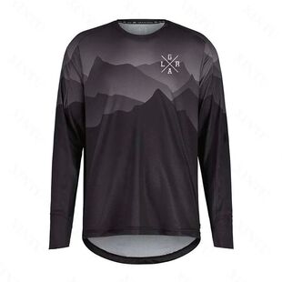 Camiseta de motocicleta lrga para hombre, camiseta de manga