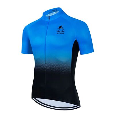 Salexo-Camiseta de manga corta de ciclismo para hombre, tran