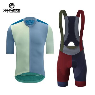 Ykywbike-Conjunto de ciclismo para hombre, camiseta y pantal