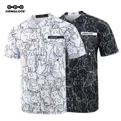 KEMALOCE Camiseta MTB Manga Corta Tejido De Poliéster Unise