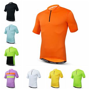 Camiseta de ciclismo con media cremallera para hombre y muje