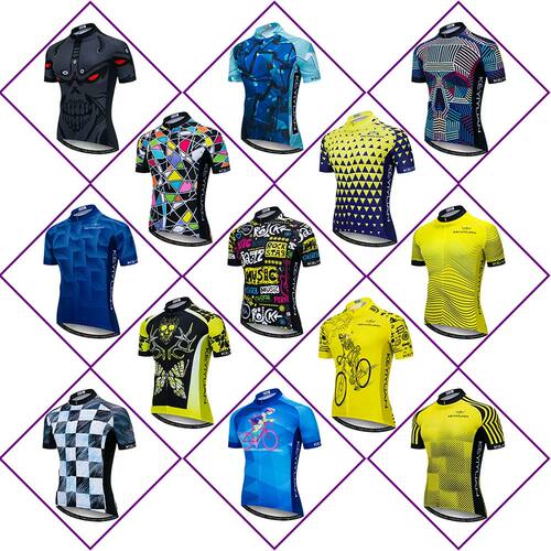 KEYIYUAN-Camiseta de Manga Corta de Ciclismo para hombre, ca