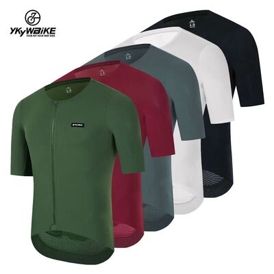 YKYWBIKE Camiseta de ciclismo para hombre camisa de manga co