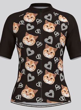 Ropa de Ciclismo para mujer, camiseta de manga corta con est