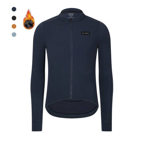 RISESBIK Pro Race Fit Thermal Fleece Bike Jacket Mens Cyclin