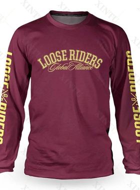 Camiseta holgada de manga larga para motocross, camisa trans