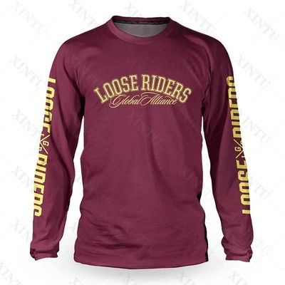 Camiseta holgada de manga larga para motocross, camisa trans