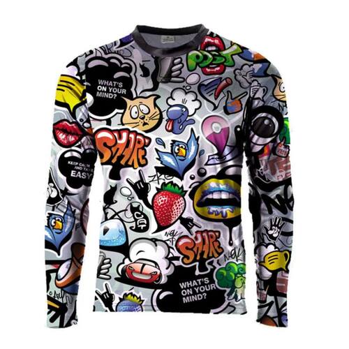 New villain animation men's round neck breathable cycling cl