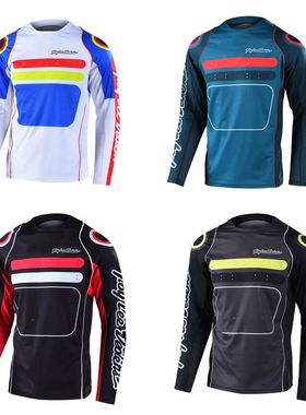 Camiseta de manga larga para hombre, maillot dh de secado r