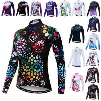 Weimostar-Jersey de Ciclismo de manga larga para mujer, ropa