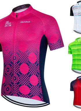 Camiseta de manga corta de ciclismo para hombre, ropa de sec