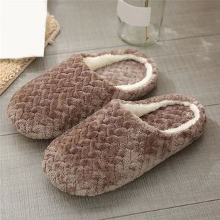 with Soft Suede Cotton Slip Faux Slippers Silent Indoor Sole