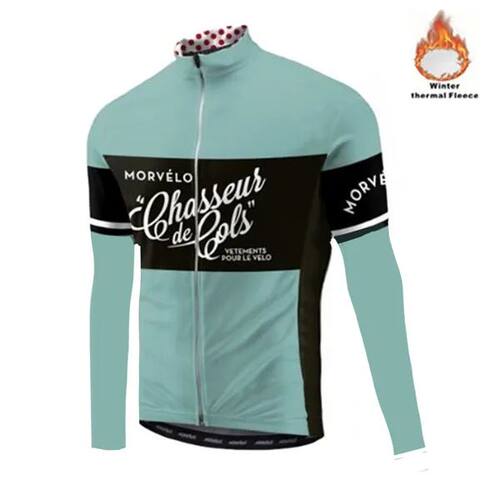 Morvelo Winter Thermal Fleece Men's Cycling Jersey long slee