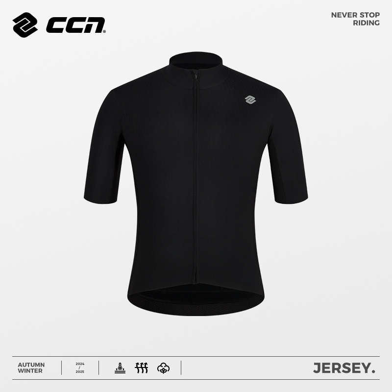 CCN抓绒短袖骑行服2024年新款男士公路车自行车团练上衣秋冬季
