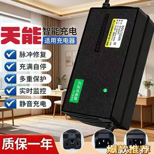 适用天能电瓶车充电器48V60V72V铅酸电池充电器