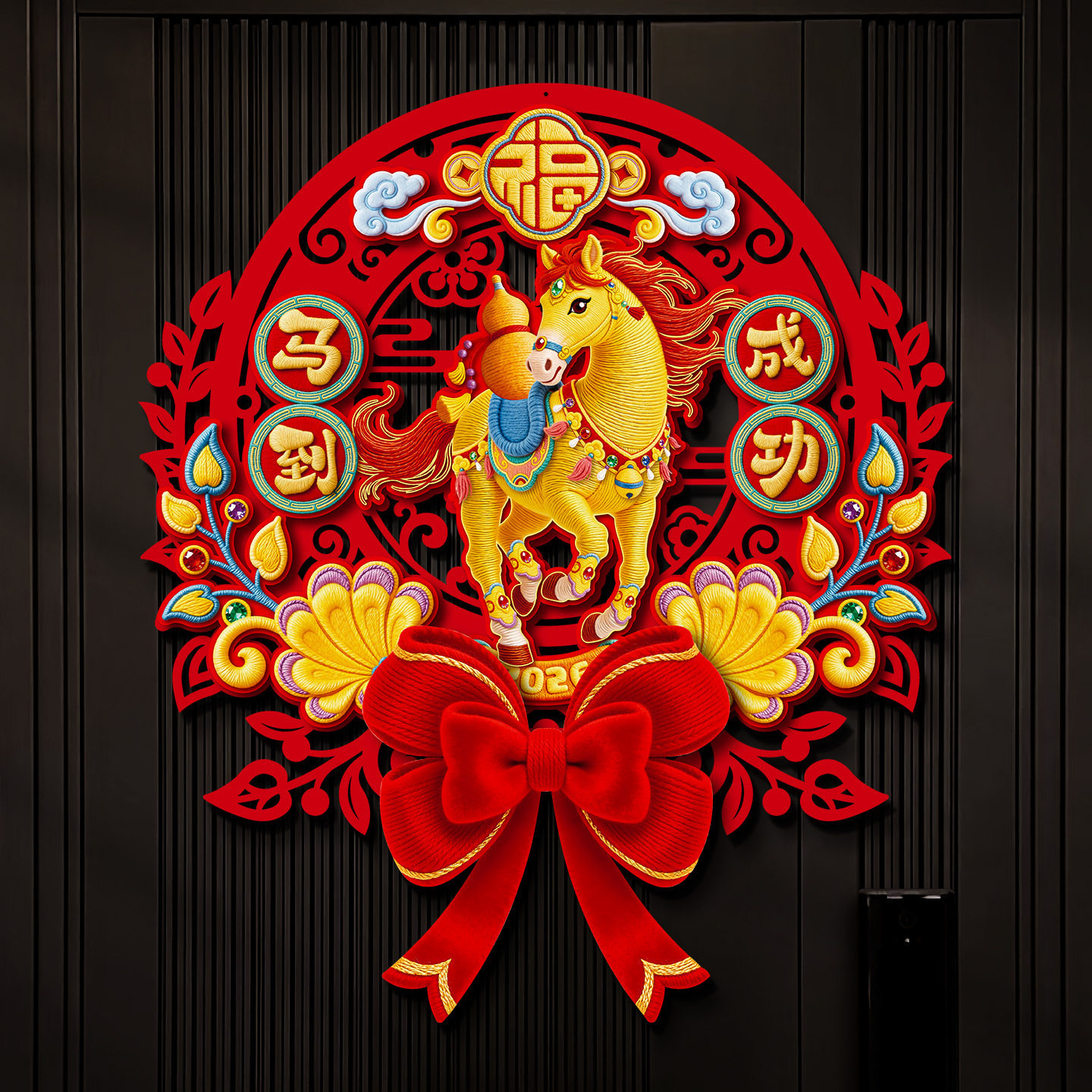 2026马年福字门贴春节过年立体生肖入户门幅墙贴春节氛围装饰用品,节庆用品/礼品,喜字/剪纸/贴纸,淘宝优惠券,粉丝福利购,淘宝优惠卷